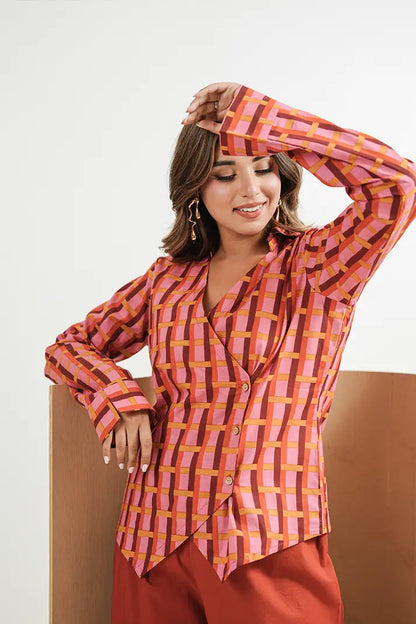 Geometric Glow Cotton Co-Ord Set