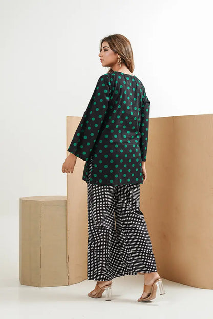 Polka Check Cotton Coord Set
