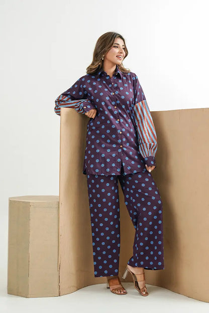 Blue Dot Muse Cotton Coord Set