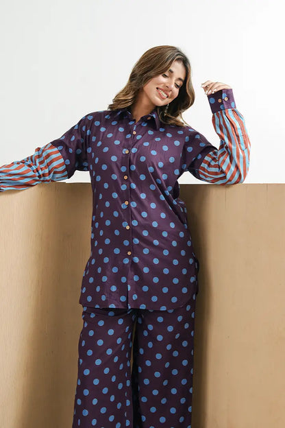 Blue Dot Muse Cotton Coord Set