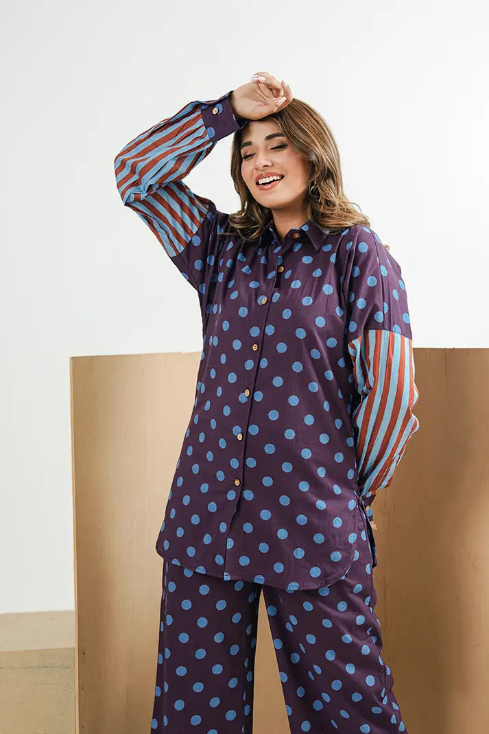 Blue Dot Muse Cotton Coord Set