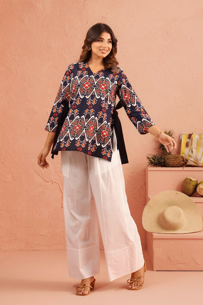 Midnight Ikat Cotton Coord Set