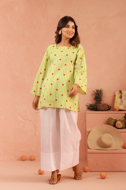 Lime Kiss Cotton Coord Set