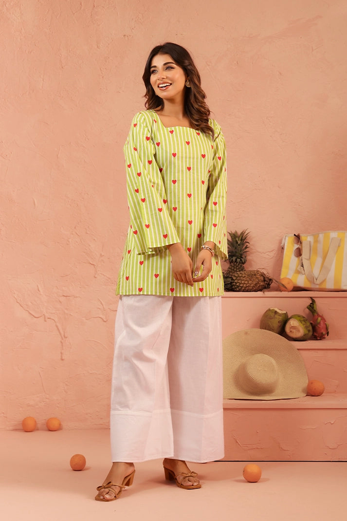 Lime Kiss Cotton Coord Set