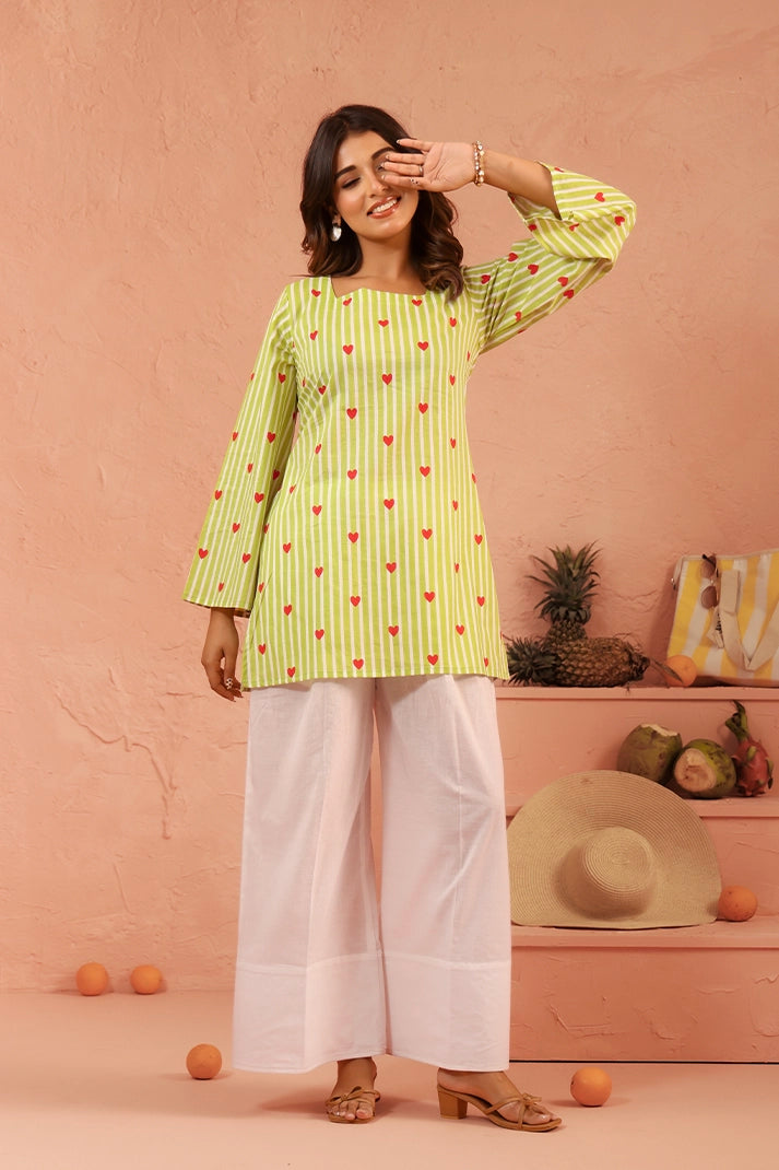 Lime Kiss Cotton Coord Set