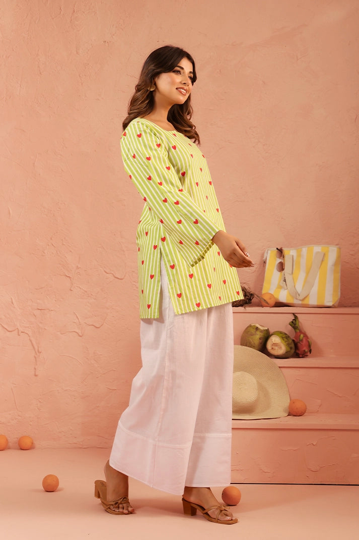 Lime Kiss Cotton Coord Set