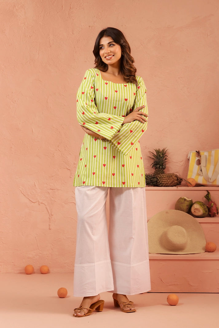 Lime Kiss Cotton Coord Set