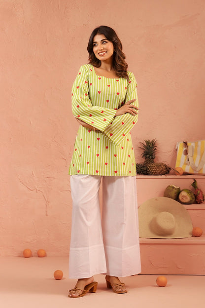 Lime Kiss Cotton Coord Set