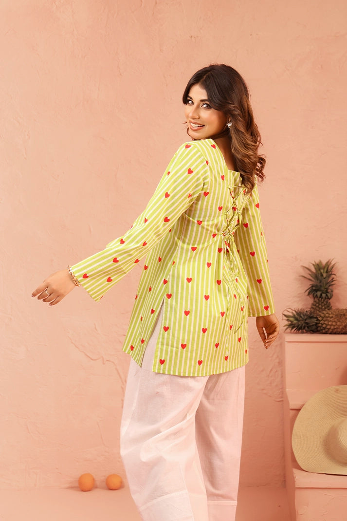 Lime Kiss Cotton Coord Set
