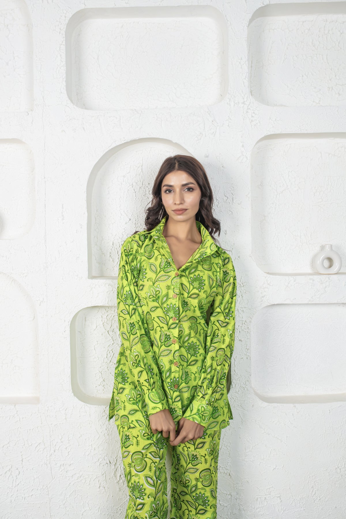 Pear Green Cotton Coord Set