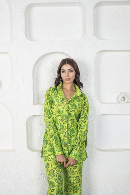 Pear Green Cotton Coord Set