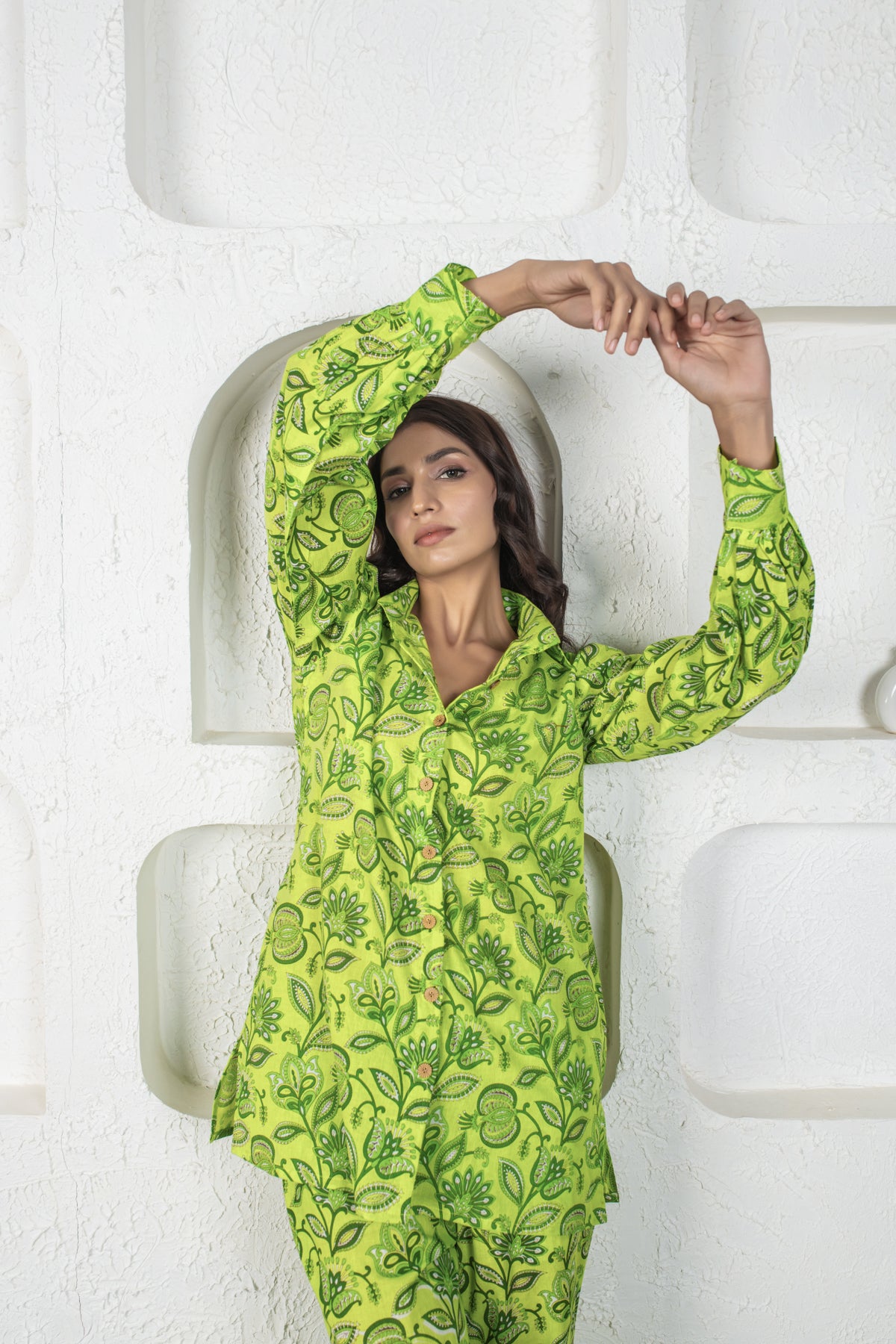 Pear Green Cotton Coord Set