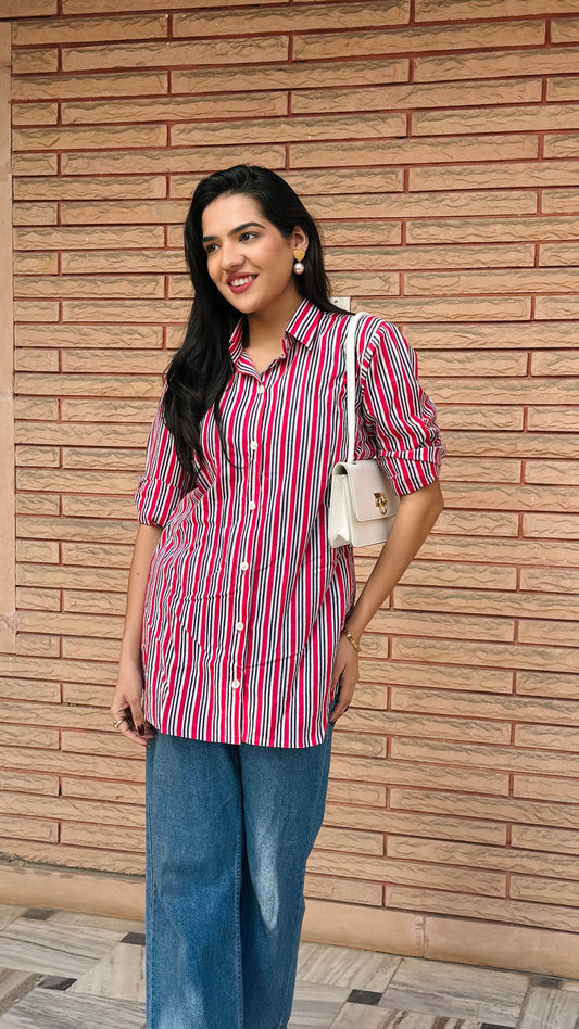 Nautical Red Stripe Shirt