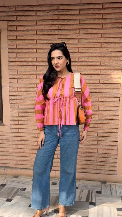 Pink Luster Cotton Top