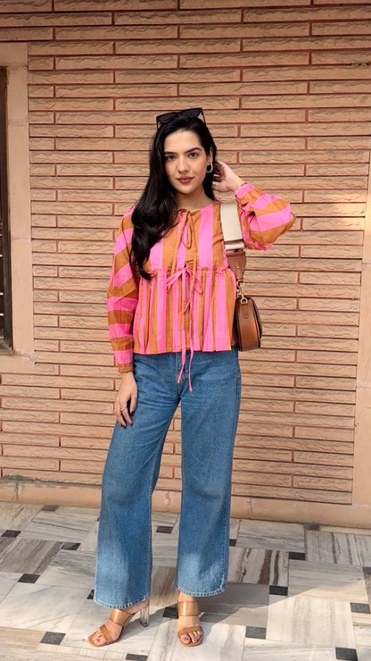 Pink Luster Cotton Top