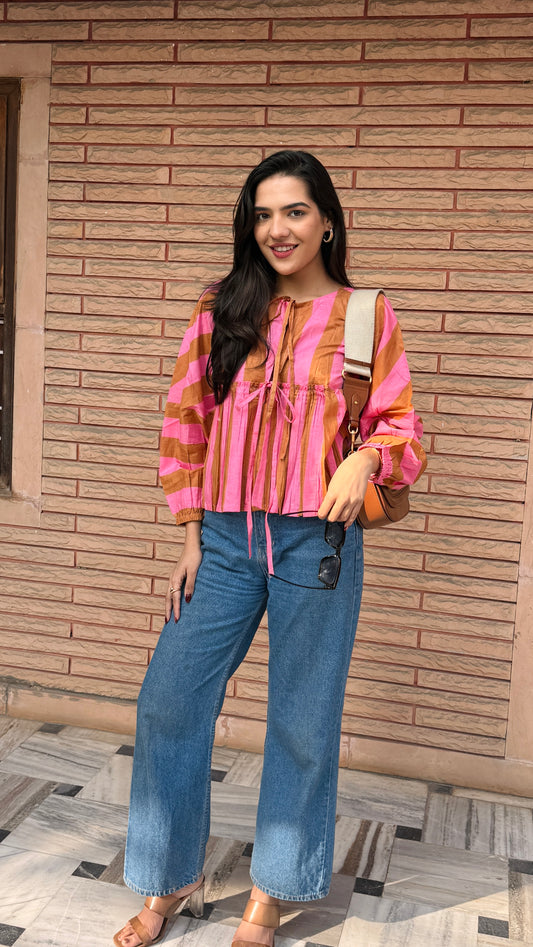 Pink Luster Cotton Top