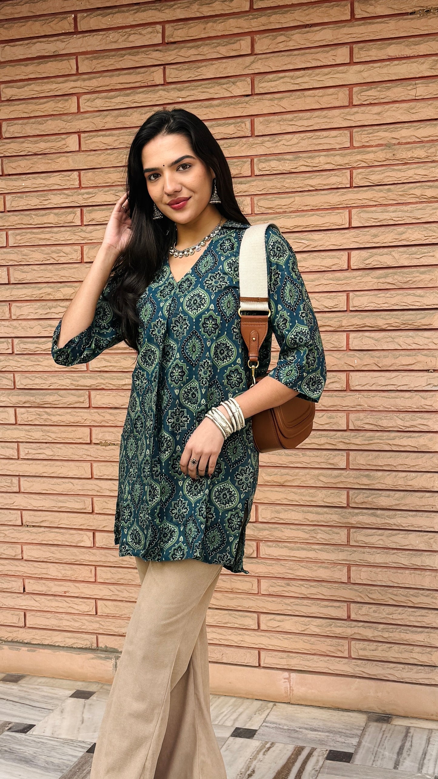 Jade Vine Cotton Top