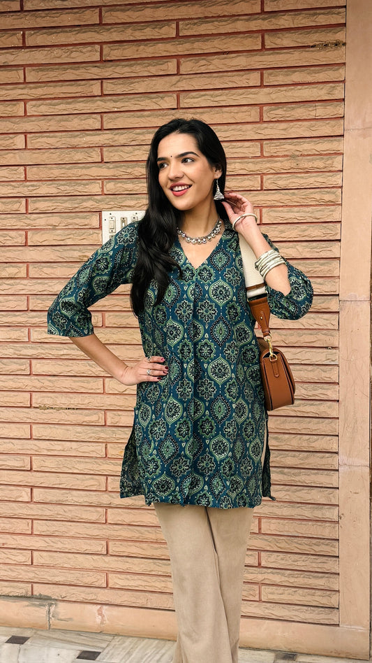 Jade Vine Cotton Top