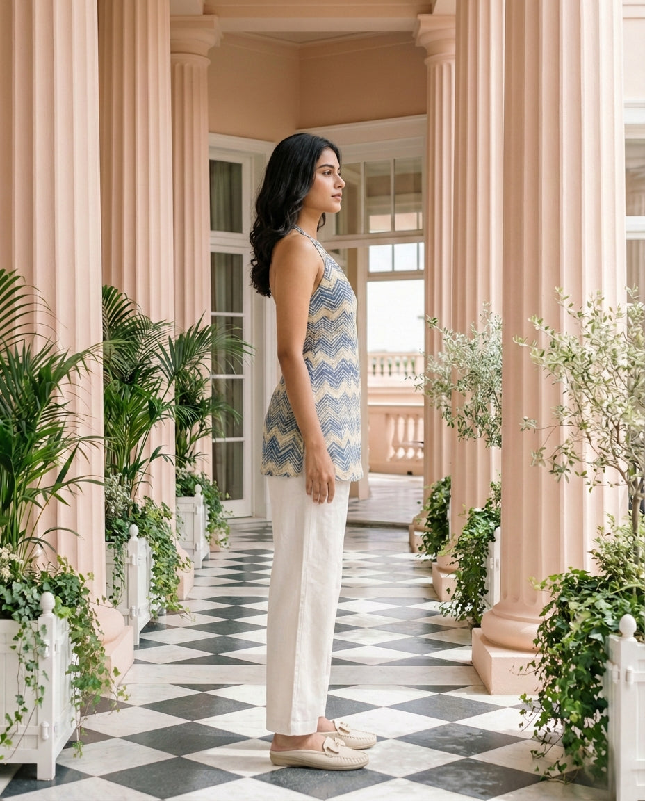 Chevron Halter Neck Top