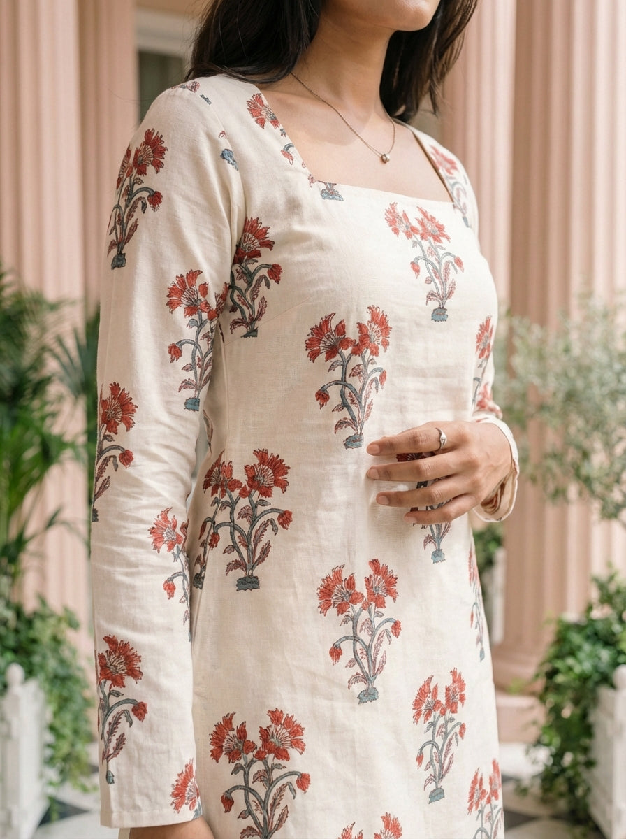 Cinnamon Square Neck Top