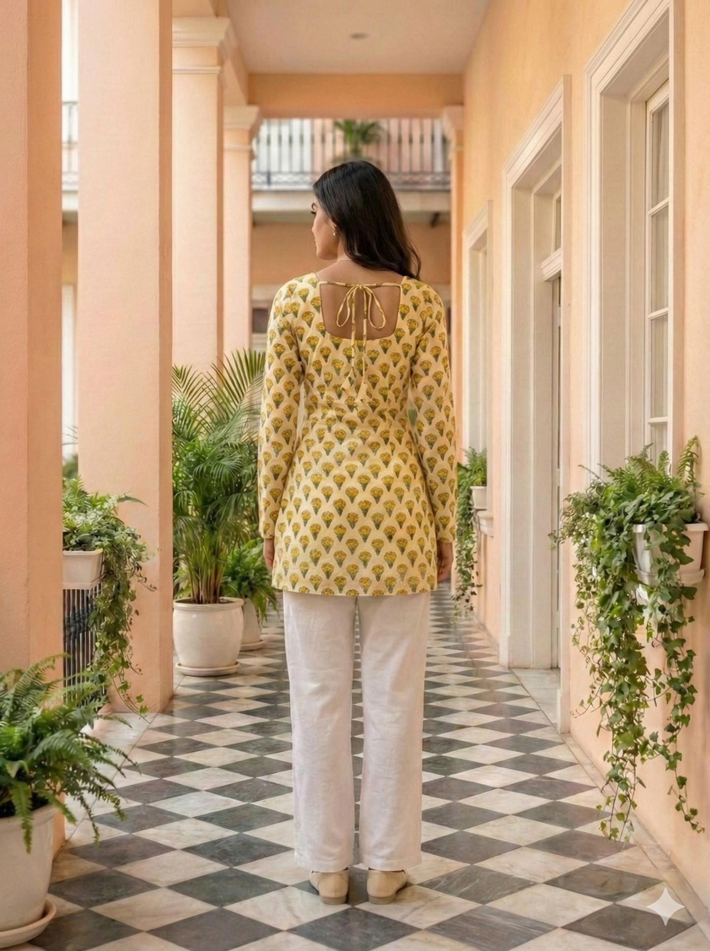 Marigold Square Neck Top