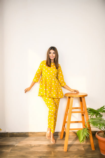 Sunshine Yellow Top & Pant Set