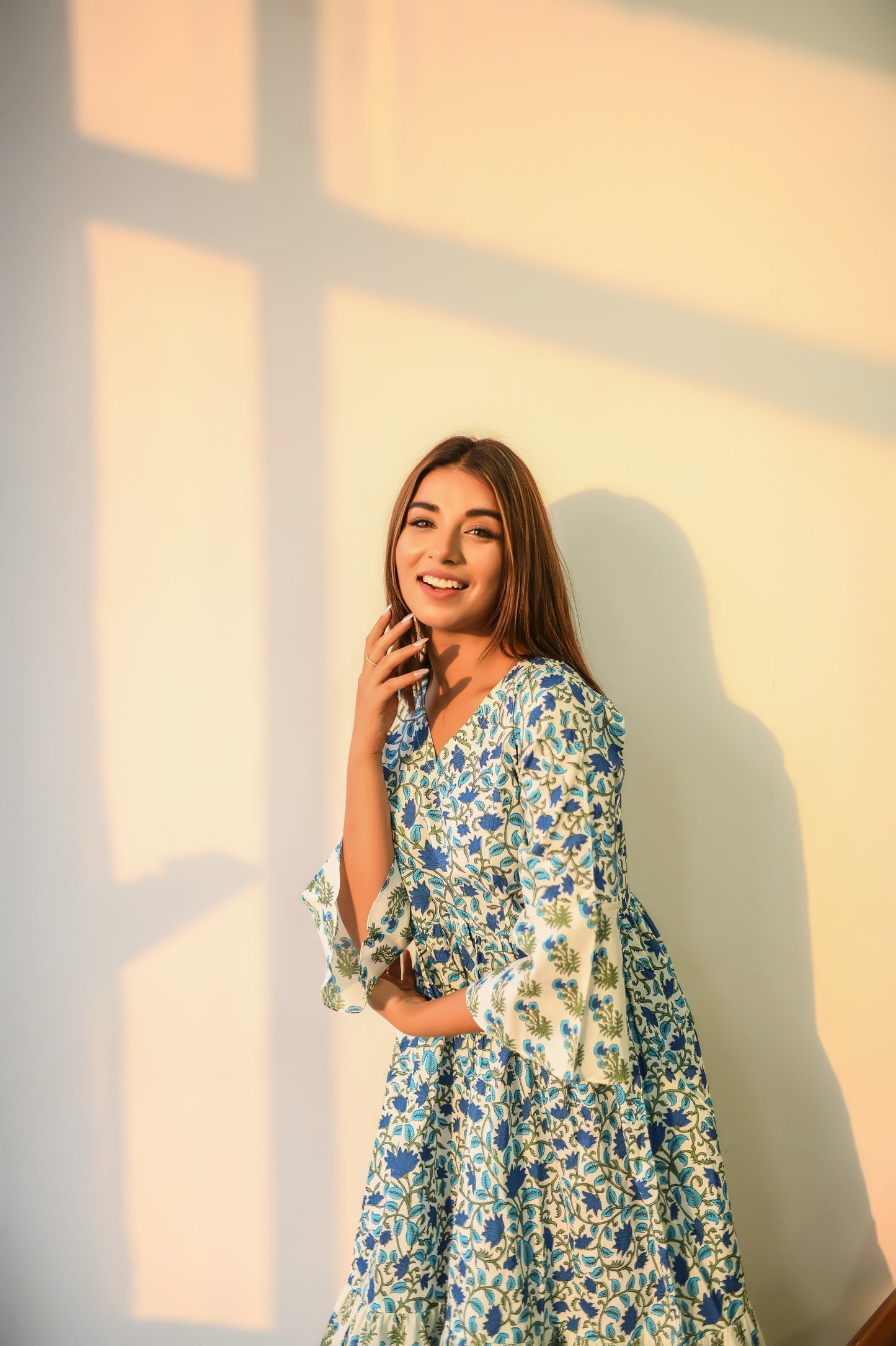 Misty Blue Cotton Dress